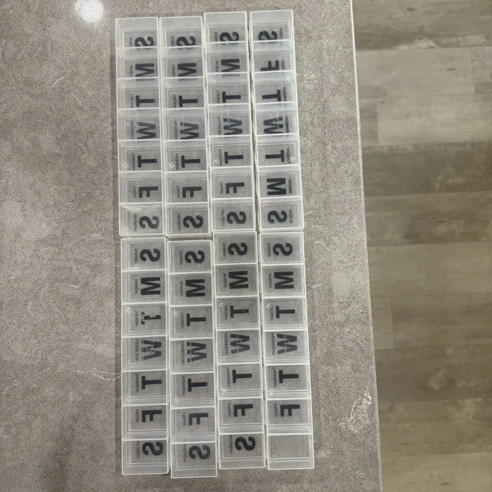 12 Weekly Pill Box Case Organizer Medications